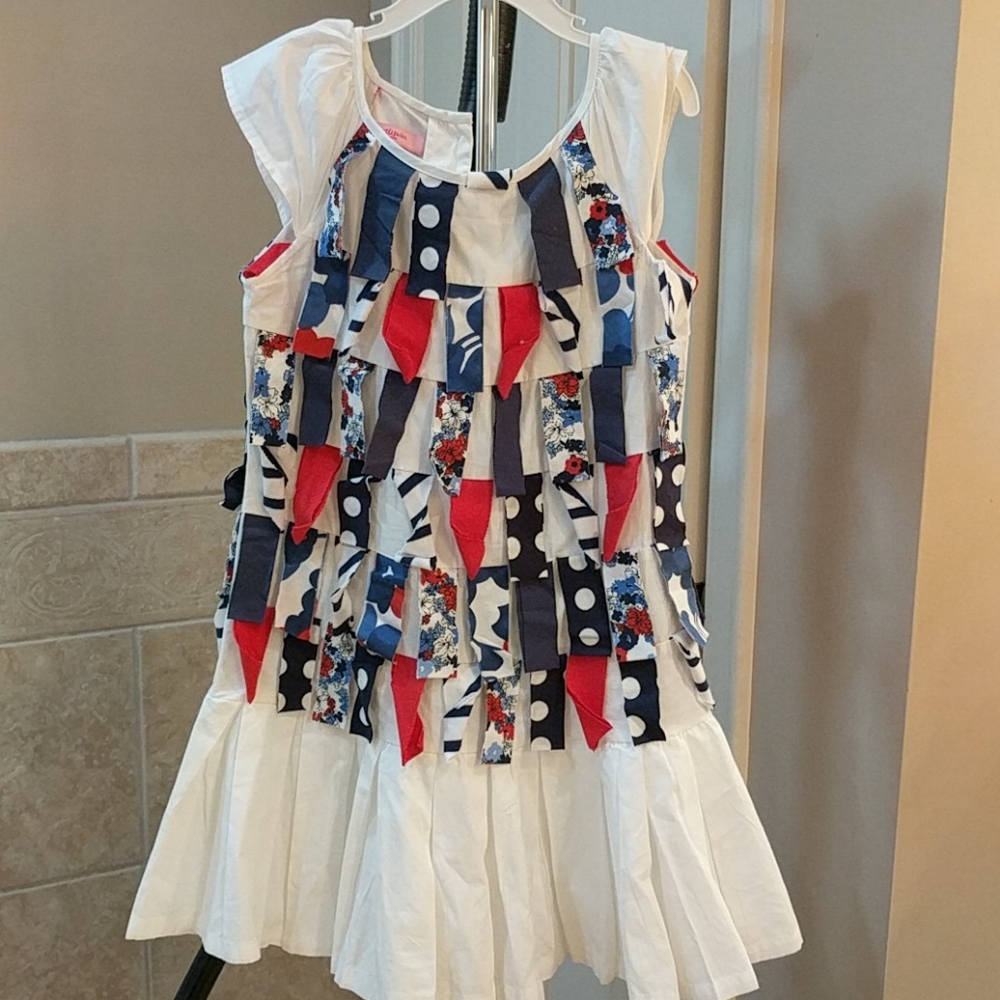 Red, white & blue Girls Beetlejuice London 7 dress